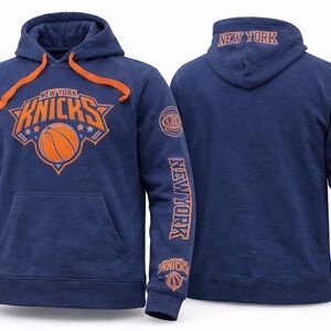 New York Knicks Stadium Essentials Navy Pullover Hoodie Size Medium NWOT